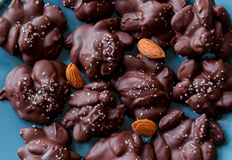 Sea Salt Dark Chocolate Almond Clusters - Sally's Baking Addiction